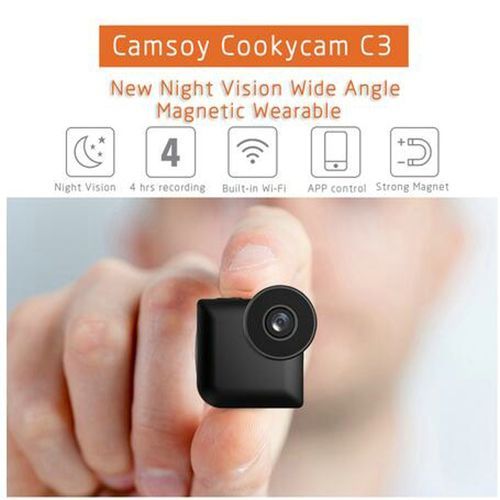 Generic WiFi IP Mini Camera Control With Magnetic Clip Wearable 720P HD  Micro Camera C3 Wireless Espia Home Surveillance Video Camcorder( )