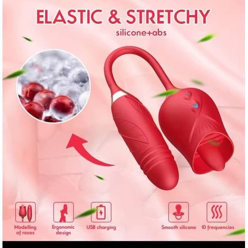 product_image_name-Generic-Rose Vibrator 10 Speed Vibrating Clit & Nipple Sucker-3