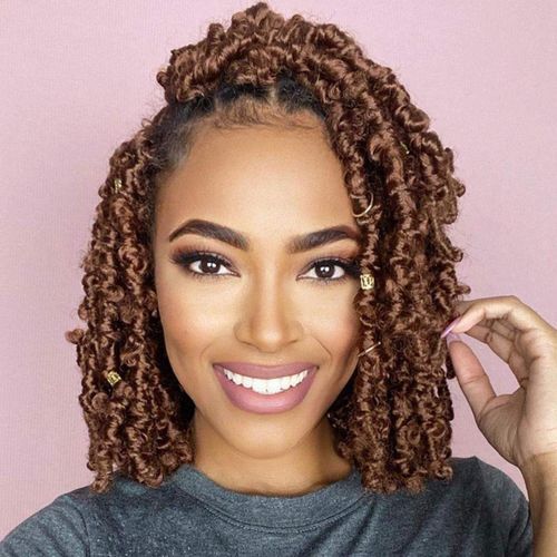 Butterfly Locs Crochet Hair 12inch 8packs Pre Looped Distressed Faux Locs  Crochet Hair Butterfly Faux Locs Crochet Hair Short Bob Twist Braids  Hair(12inch(pack of 8), T30) 12 Inch(pack of 8) T30