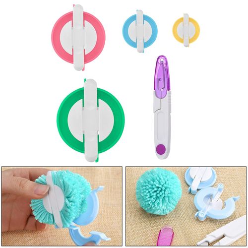 Generic 4pcs Pompom Maker, 4 Sizes Pom Pom Maker Set Kit, Fluff