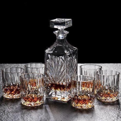 Generic 7 Pieces Whiskey Crystal Wine Bottle Wine Cup Set