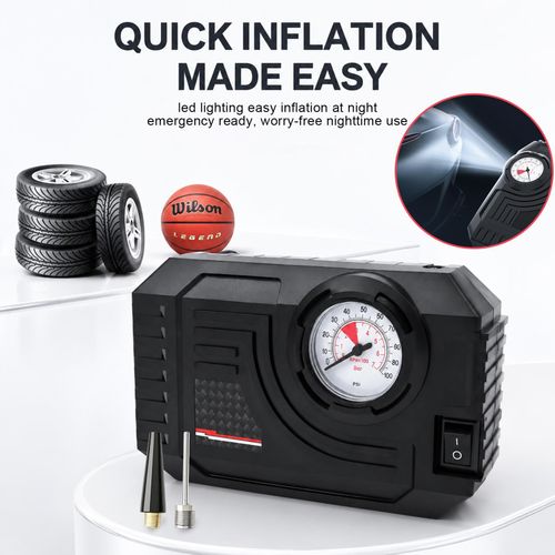 Generic 12V Car Air Compressor Portable Mini Tire Inflator with LED Light