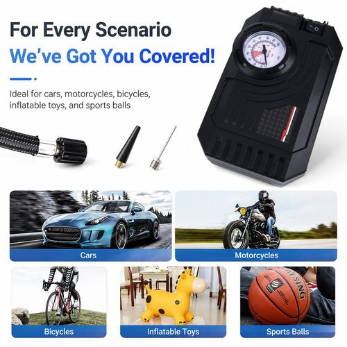 Generic 12V Car Air Compressor Portable Mini Tire Inflator with LED Light - image 6