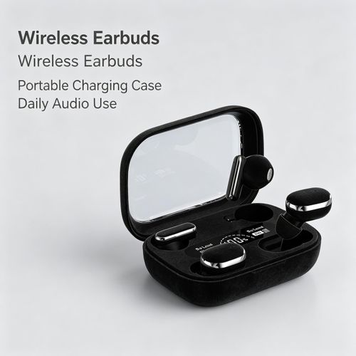 Generic TWS Bluetooth earbuds. Comes with a charging case featuring a digital battery level display,suitable for mobile gaming and calls. - image 3