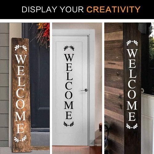 Generic Welcome Sign Stencil, Large Letter Stencils for Painting