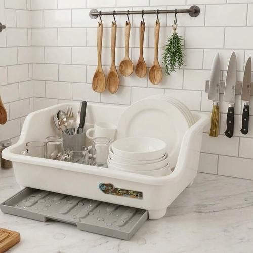 Generic Premium Kitchen Plate Rack & Dish Drainer With Removable Water Drip Tray – Heavy Duty Countertop Organizer - image 6