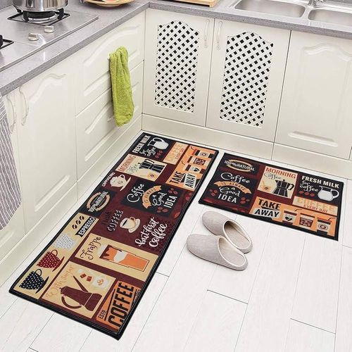 Generic 2 in 1 Mix Design/Color Stylish Kitchen Floor Waterproof Silicon Runner Mat