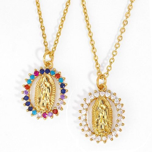 Vintage Virgin Mary Pendant Necklace Catholic Christian - Temu