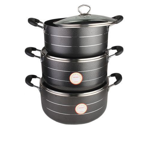product_image_name-Generic-3 Pots +1 Fry Pan Non Stick Aluminium Cookware Set-3