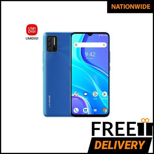 A7S Infrared Temperature Sensor 6.53-Inch (2GB,32GB ROM)Android 10 GO (13MP+8MP+2MP)+8MP 4150mAh Smartphone-Sky Blue