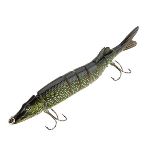 Generic 20cm 40g Lifelike Multi-jointed 8-segement Pike Muskie