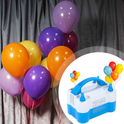 Electric Air Balloon Pump Portable Dual Nozzle Electric Balloon Blower  Balloon Inflator Pumps for Birthday, Wedding, Festival Decoration