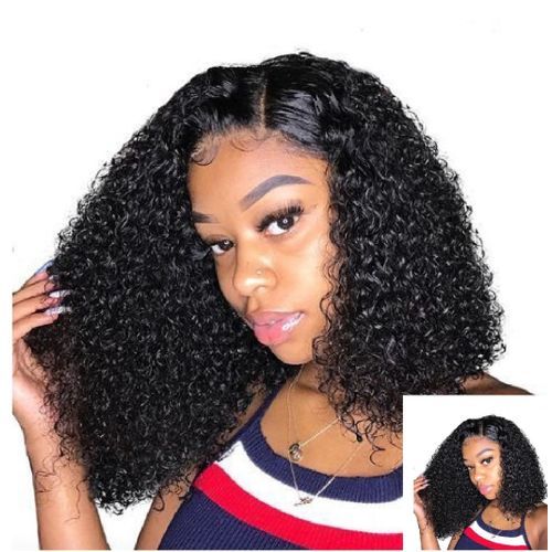 Fashion Quality Natural Curly Hair Wig With Closure
