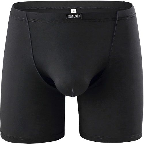 Fashion Men's Long Leg Seamless Front Breathable Trunks Silky No