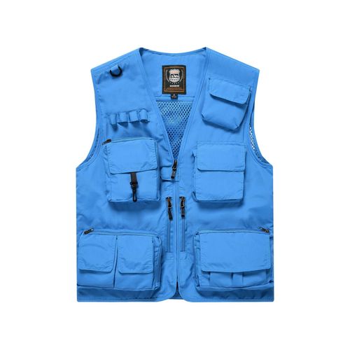 Fashion Men's Outdoor Vest Hiking Hunting Orange Multi-pockets