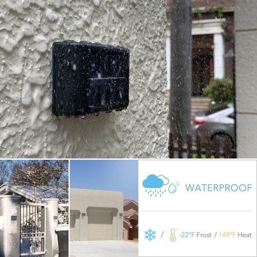 product_image_name-TIMBUTUS-2pcs Solar Outdoor Lights 6LED Beads Up And Down Light Solar Powered Waterproof Wall Light-3