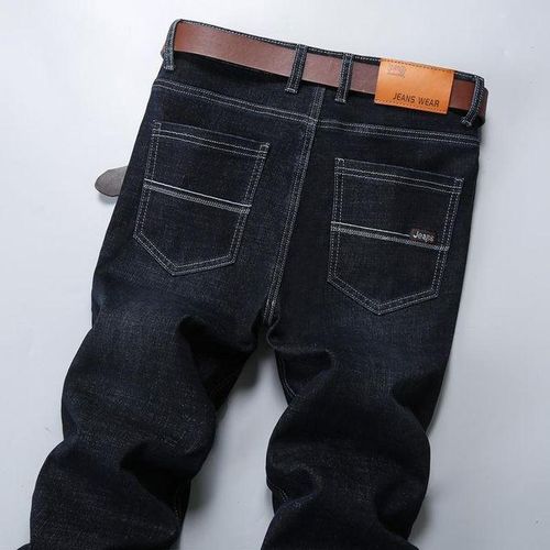Fashion Original jean trouser for Big men Black Plain Stone