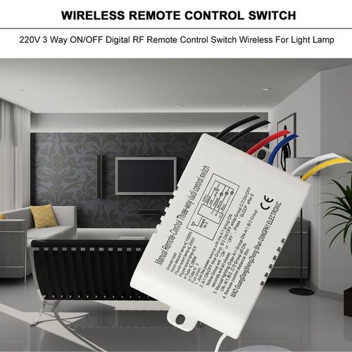 2/3 Ways ON/OFF 220V Wireless Digital Lamp Light RF Remote Control Switch