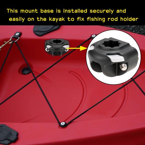 Generic Boat Kayak A Fishing Rod Holder Mount Base Nylon Mount Base