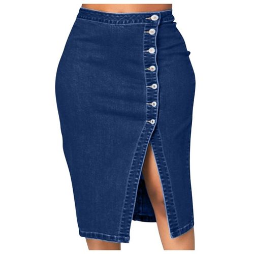 Fashion Ladies Ripped Sexy Long Retro Denim Skirt Female New Split Style Retro Skirt Jumia Nigeria