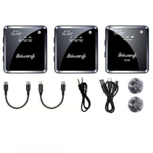 Generic SX39 For Iphone And Andriod Lavalier Wireless Microphone with ANC & HiFi Audio Mic. - image 3