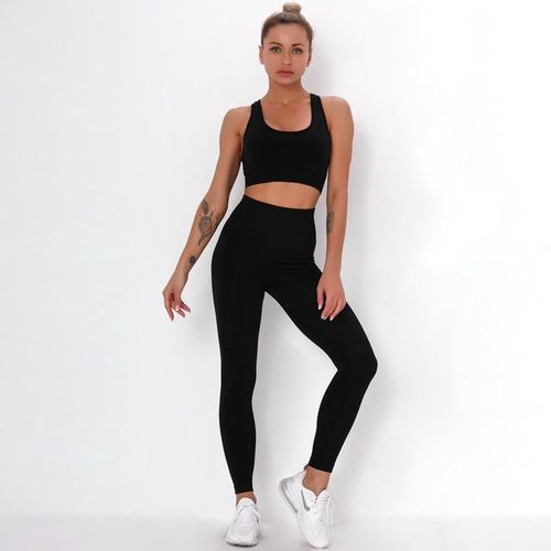 Yoga Outfits Seamless Women Yoga Set High Waist Leggings Gym