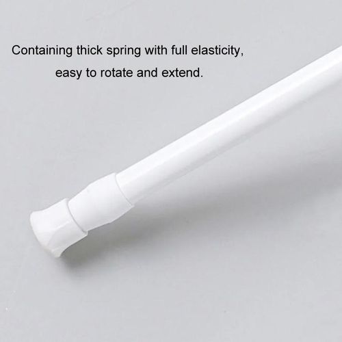 Generic Baking Paint No Punch Curtain Telescopic Rod Hooks Support Bracket, Length: 60cm-110cm - image 5
