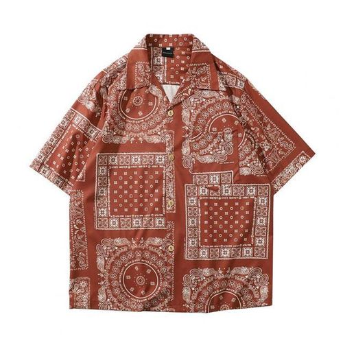 product_image_name-Generic-Harajuku Men Shirt Turn-Down Collar Vintage Cashew Print Loose Type Bandana Shirt Paisley Shirts Summer Short Sleeve Men Blouse-1