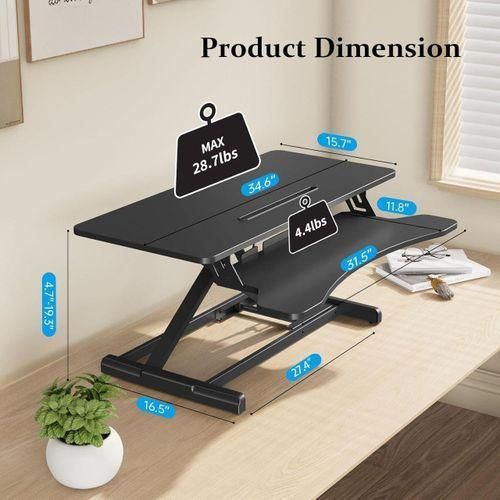 Generic Share this product    Sit-to-Stand Desk Riser with Keyboard Tray