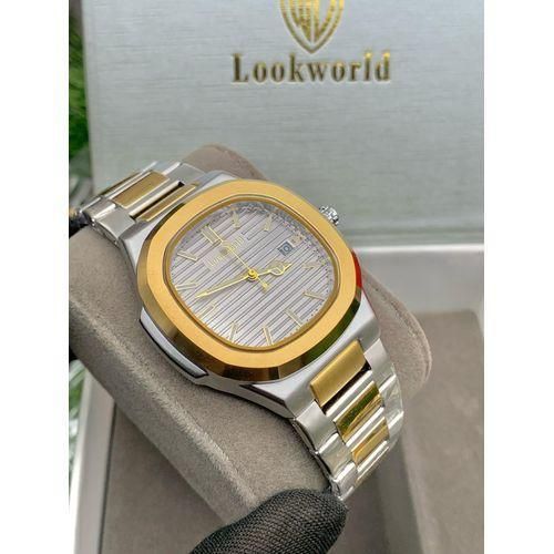 Lookworld  Super Premium Sophisticated Big Engine Gold/Silver Chain Wristwatch