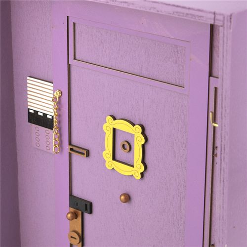Generic Friends Key Holder Monica's Door Wooden Purple Door Keychain