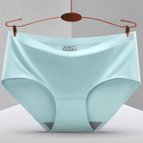 Fashion Women's Seamless Panties Silk Underwear Soft Briefs For Women Blue