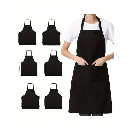Generic Sleeveless Denim Apron Halter Blue Denim Kitchen Overalls 1pc
