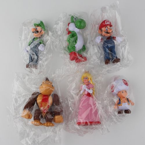 Super Mario Bros. Figurine en Pvc, 6 pièces/lot, 3-7 cm, jouet d'action