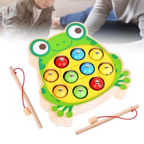 Generic Wooden Fishing Game, Developmental Toys Fine Motor Frog