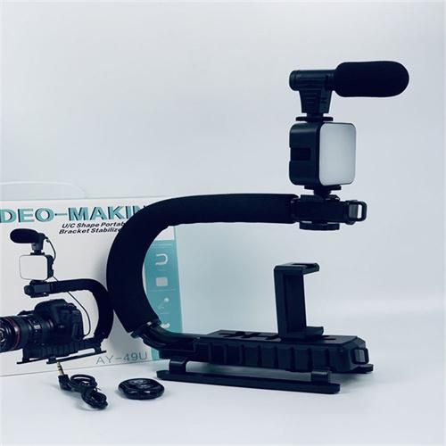 Generic AY49U C-type portable camera stabilizer fill light microphone camera stand lithium mobile phone Android phone | Jumia Nigeria
