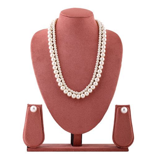 product_image_name-Fashion-Stunning Double Line Pearl Necklace Set For Women-1