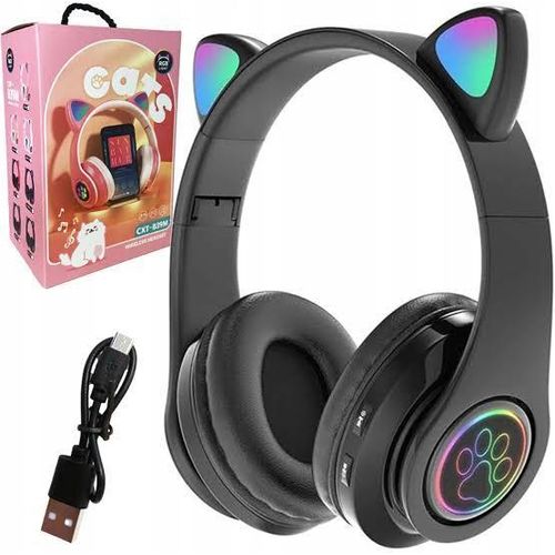 Generic Cat Ears Wireless Foldable Bluetooth Headphones / Headsets With High Bass Long Lasting Battery Life