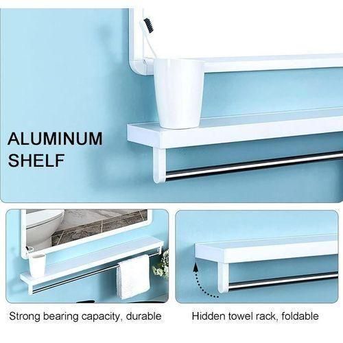 product_image_name-Generic-Mirror with Shelf White Round-40cm-2