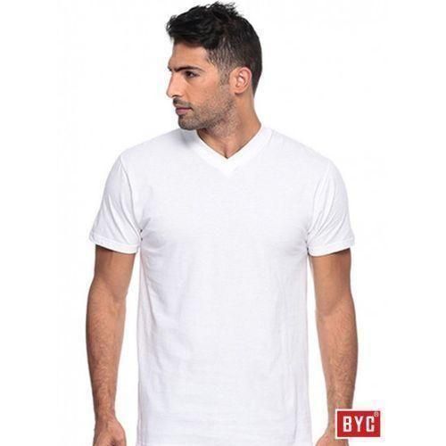 All Byc High Quality White V Neck T- Shirt For Men - White