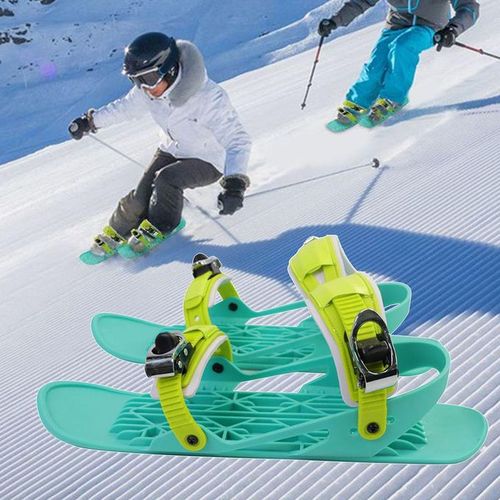 Mini Short Ski Skates Snowboard Boots Skiboards Adjuatable Short Mini  Skating Ski Shoes for Winter Outdoor Sports