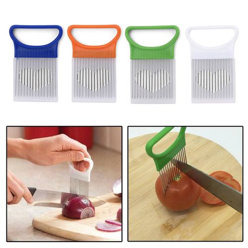 Tomato, Onion, Vegetables - Cutting Aid, Holder, Guide Slicing, Cutter,  Safe Fork 