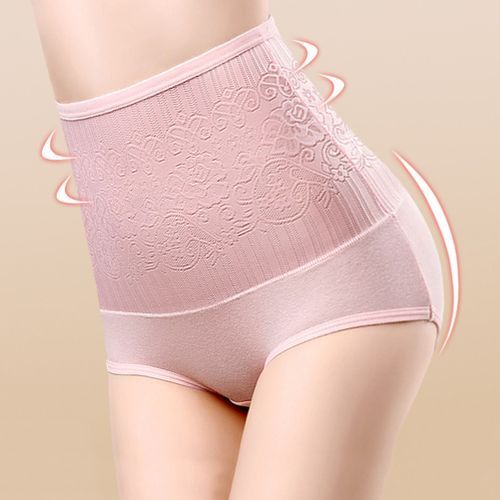 Fashion Women High Waist Rose Jacquard Tummy Control Lift Hip