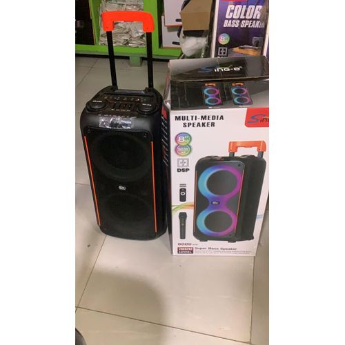 Generic Sing-e multimedia 6000mAh super bass Bluetooth speaker - Black