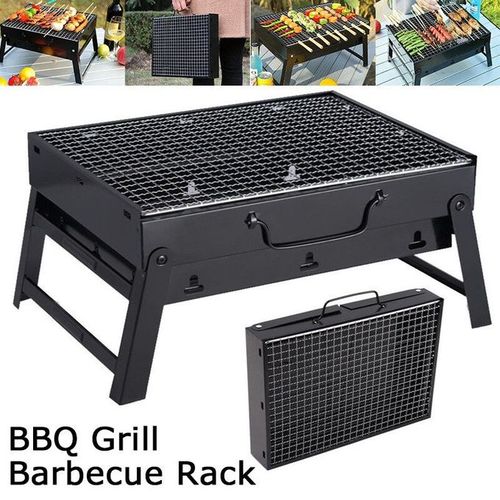 Portable Barbecue Grill Rack Foldable Design Barbecue Steel Grill