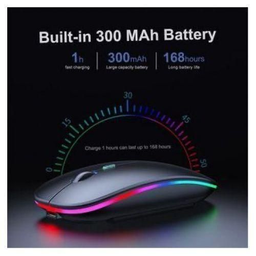 Hp W10 Wireless and Bluetooth Rechargeable Mouse with Led Light - image 2
