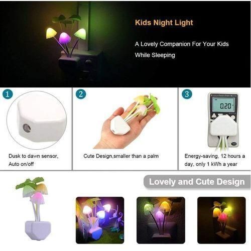 Generic 2-Pack LED Night Light, 0.6W Plug-In Wall Lamp(European standard plug) - image 3