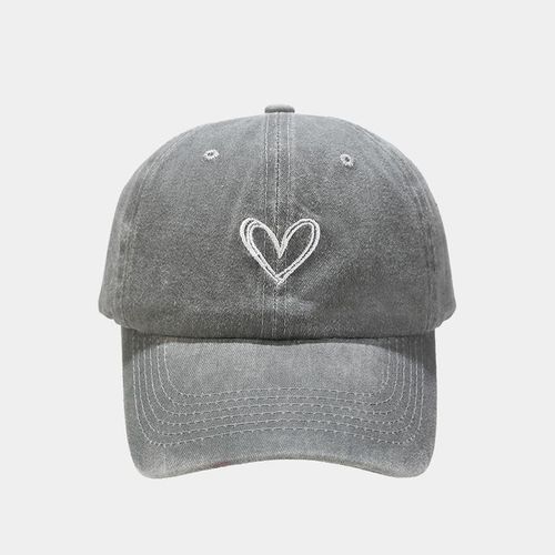 Fashion Retro Baseball Caps For Women's Washed Cotton Heart