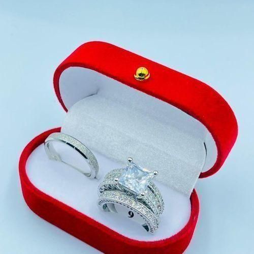 Fashion Original Quality & Sophisticated Non Rusting Silver Wedding/Engagement Rings