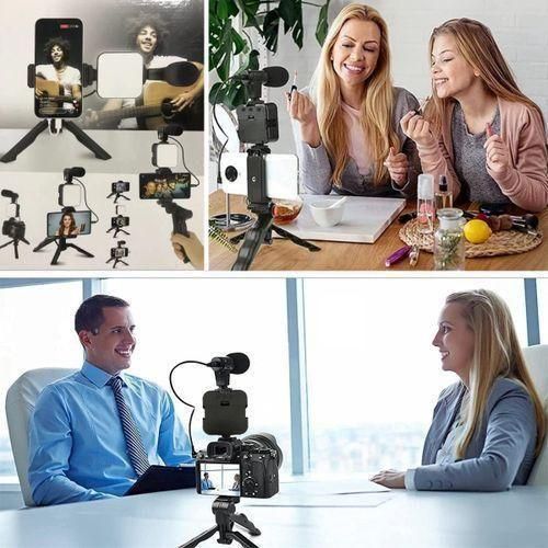 product_image_name-Generic-Video Making Kit LED Video Light Tripod Phone Holder + Microphone For YouTube/Tiktok/Facebook/Camera-2